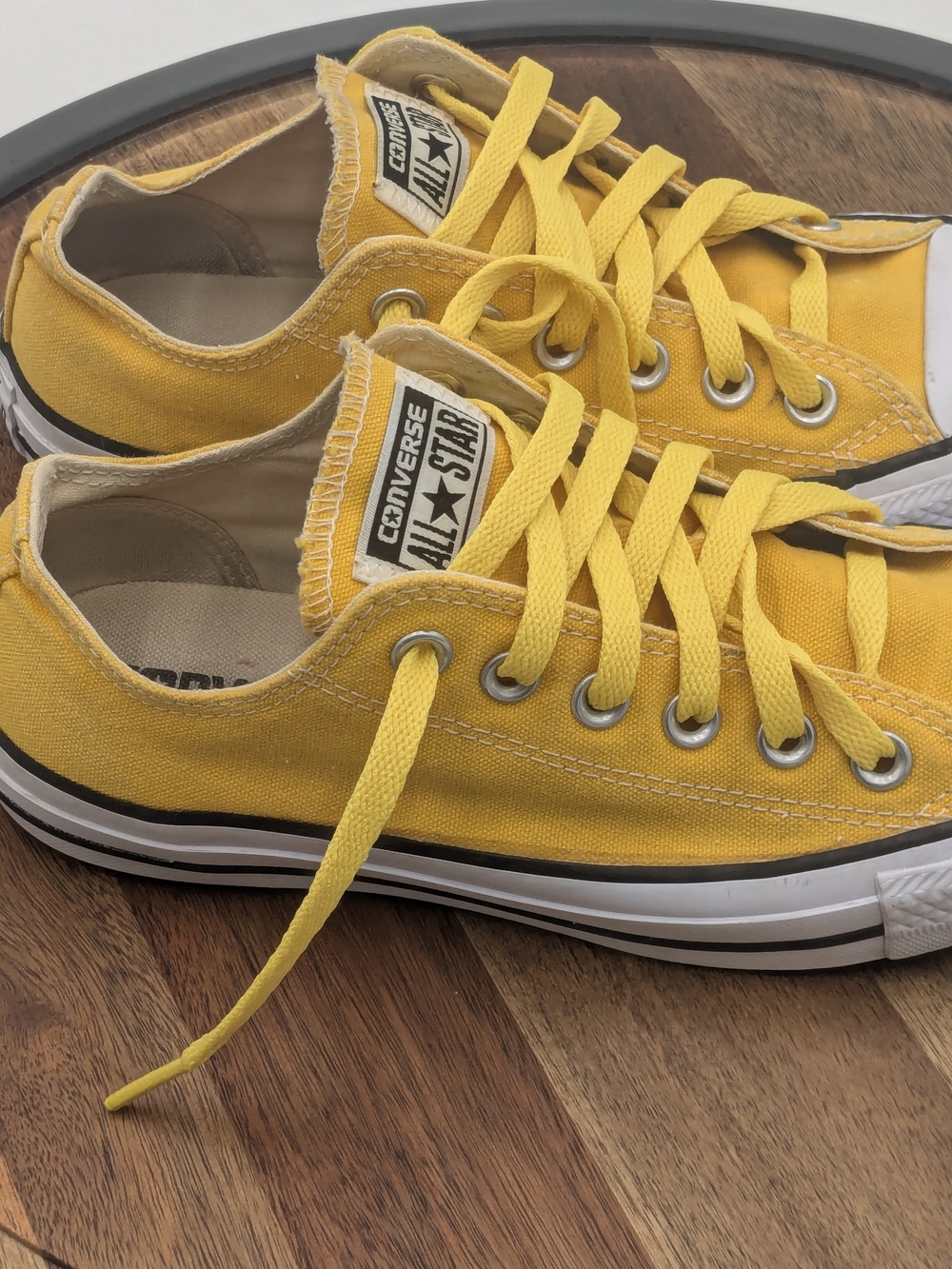 Converse Chuck Taylor All Star Ox Low Top Yellow Canvas Sneakers Women's 7 - Picture 6 of 11